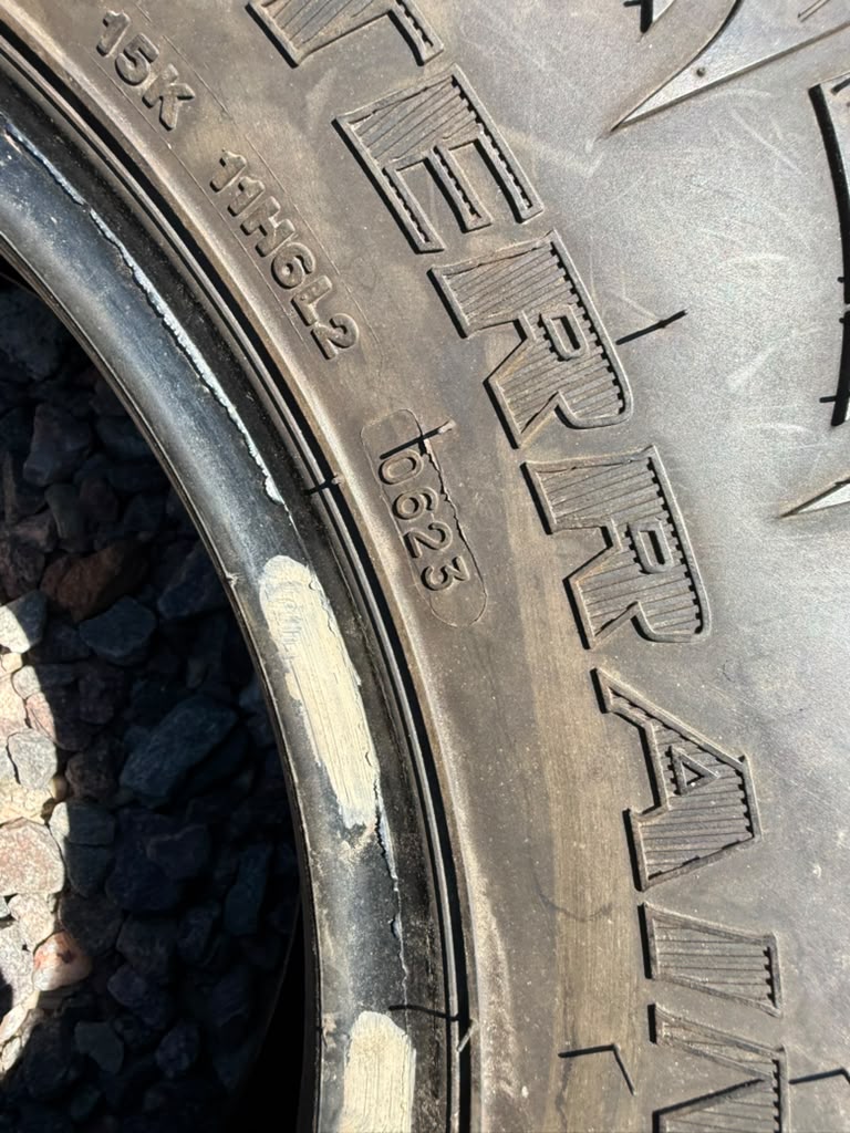 LT245/75R16 Pair (2 Used Tires) Corsa Highway Terrain