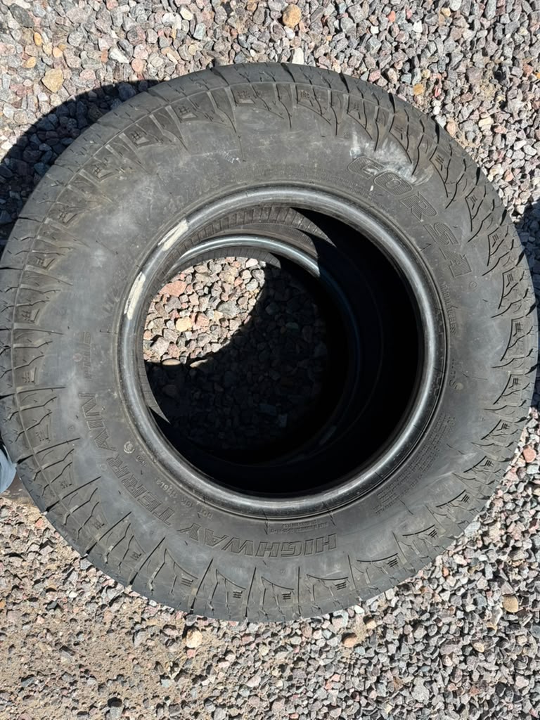 LT245/75R16 Pair (2 Used Tires) Corsa Highway Terrain