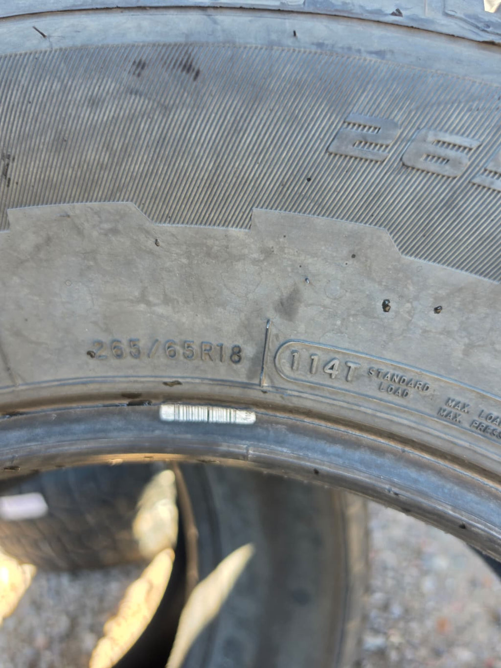 265/65R18 Pair (2 Used Tires) Mastercraft  Stratus