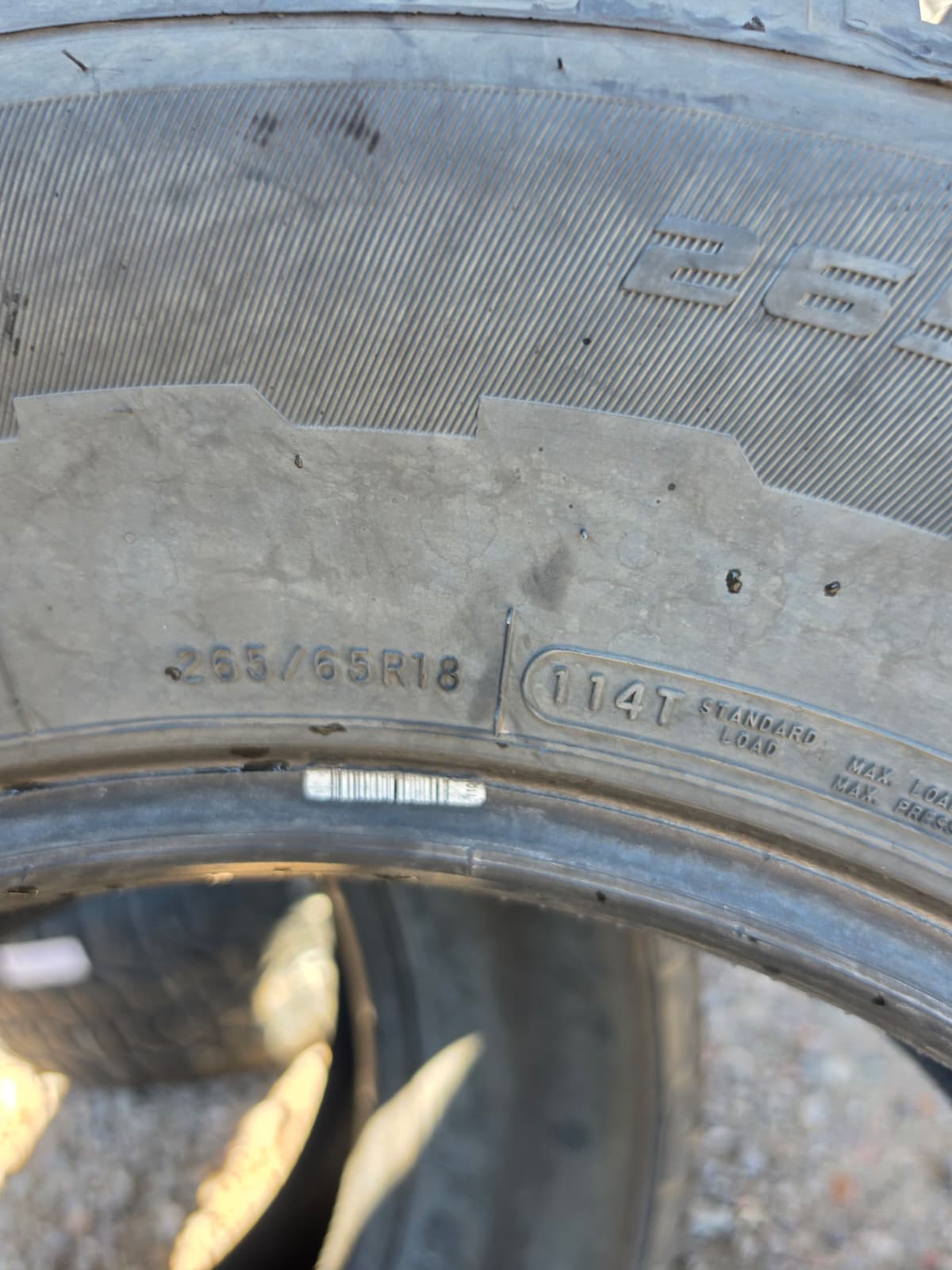 265/65R18 Pair (2 Used Tires) Mastercraft  Stratus