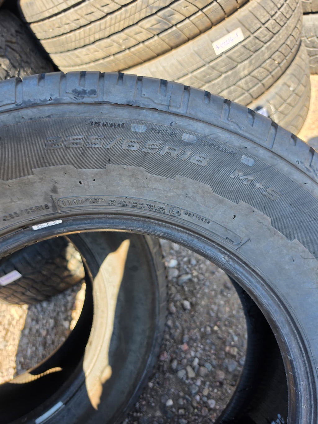 265/65R18 Pair (2 Used Tires) Mastercraft  Stratus