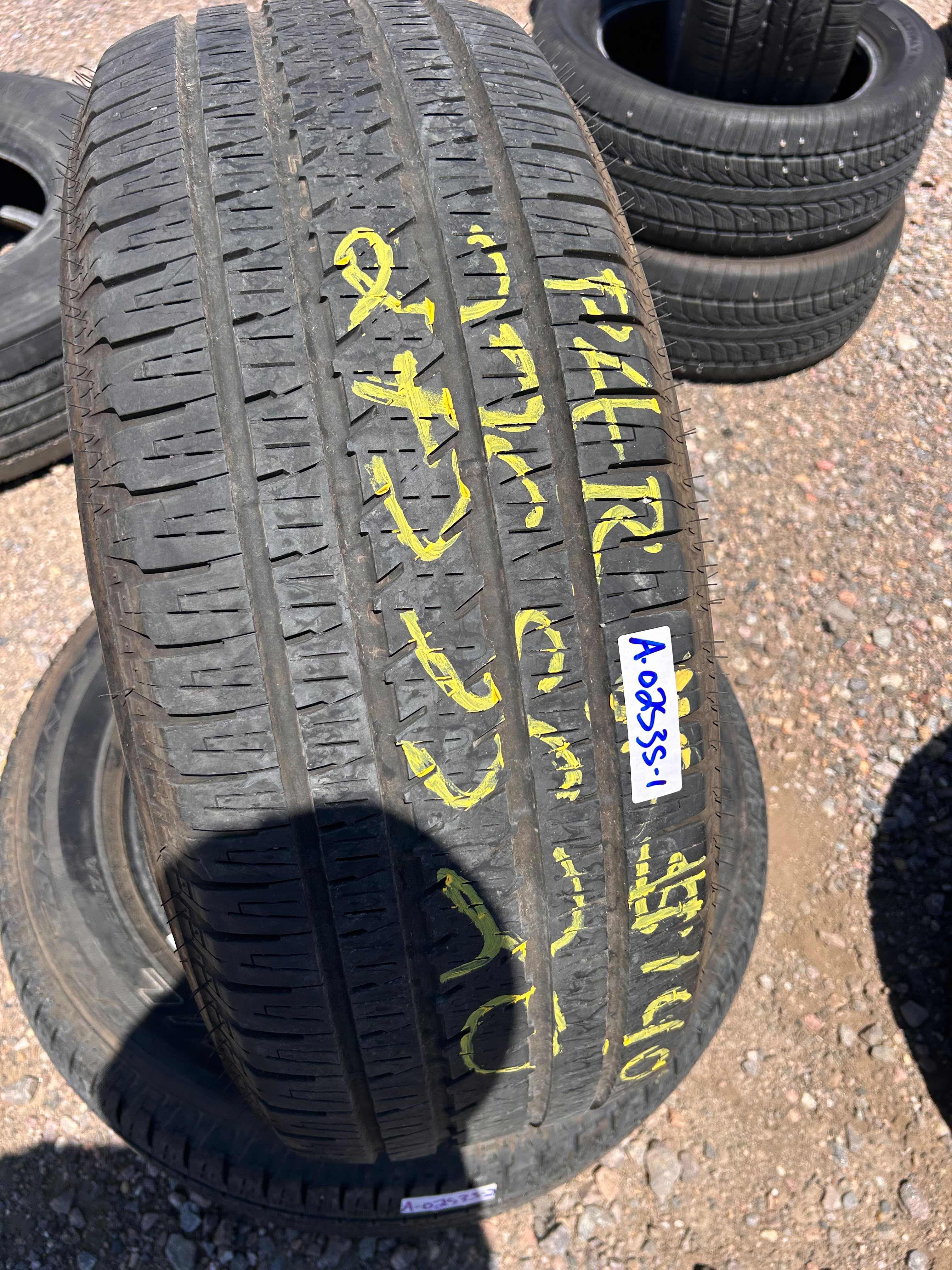 275/55R20 Pair (2 Used Tires) Bridgestone Dueler HL