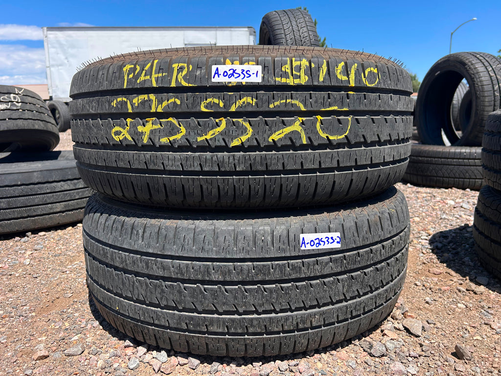 275/55R20 Pair (2 Used Tires) Bridgestone Dueler HL