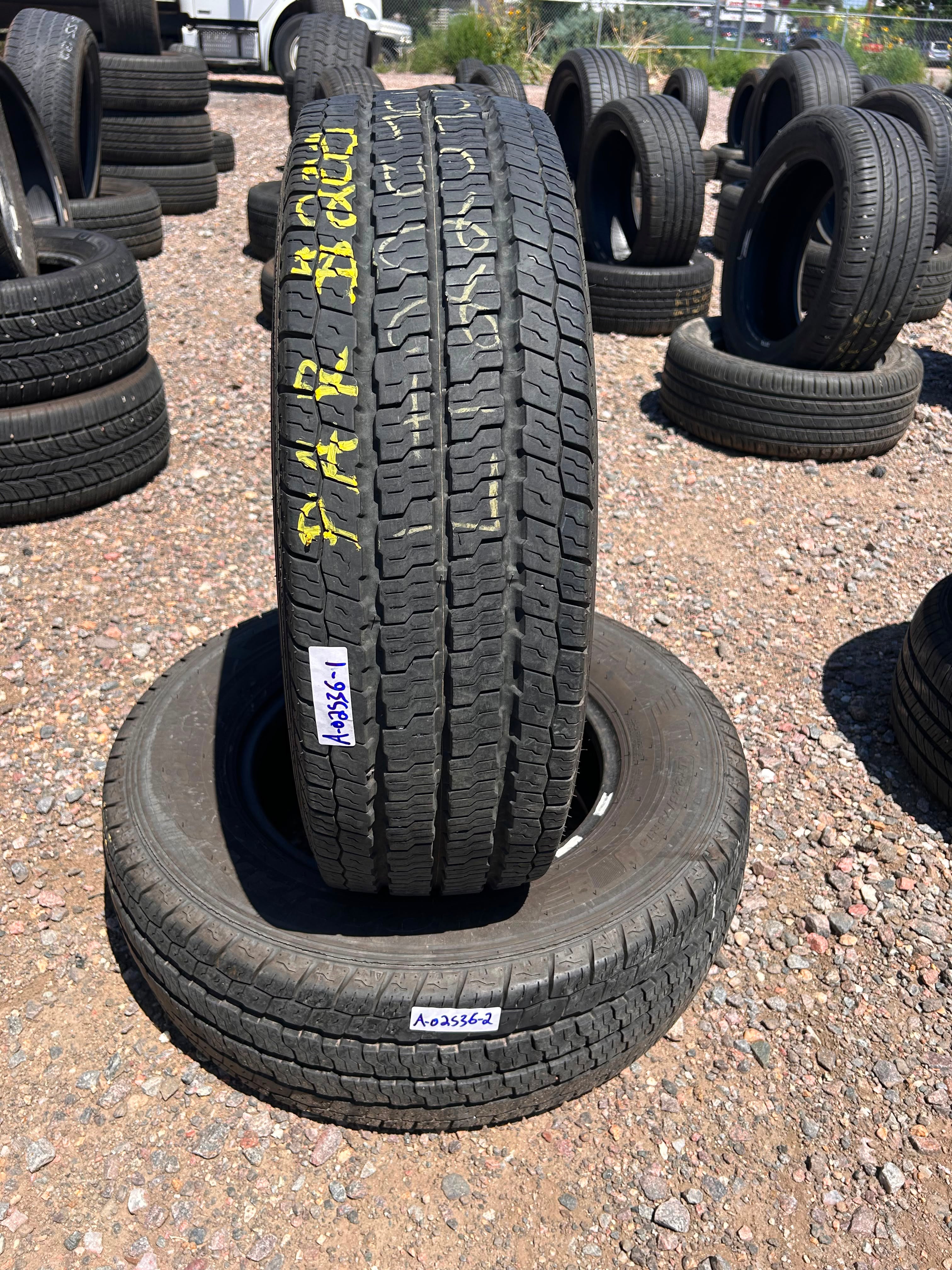 LT225/75R16 Pair (2 Used Tires) Nexen Roadian CT8HL
