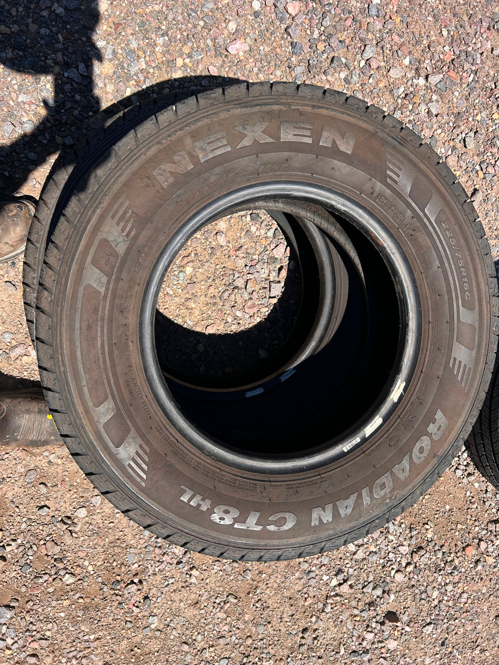 LT225/75R16 Pair (2 Used Tires) Nexen Roadian CT8HL