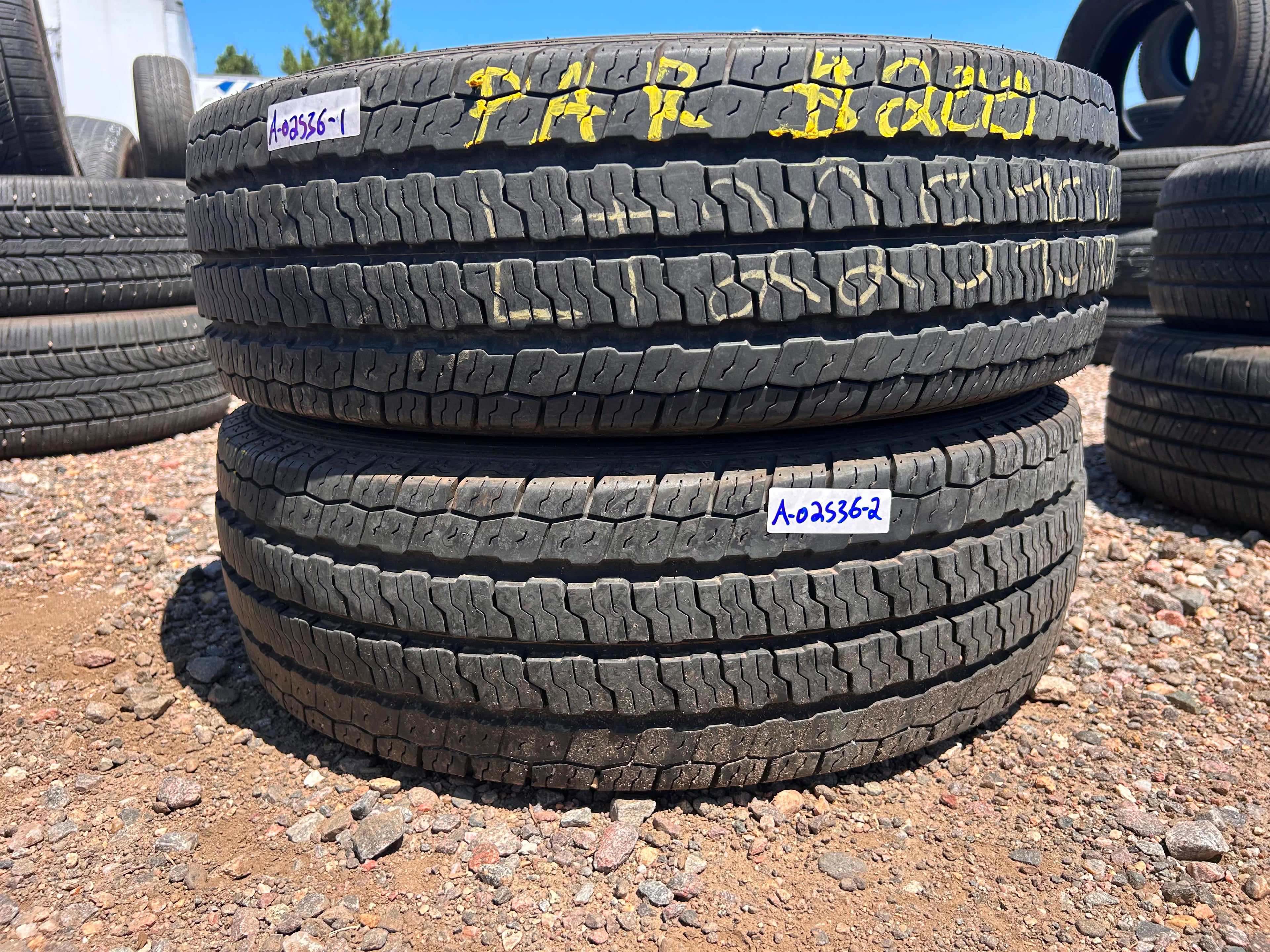 LT225/75R16 Pair (2 Used Tires) Nexen Roadian CT8HL