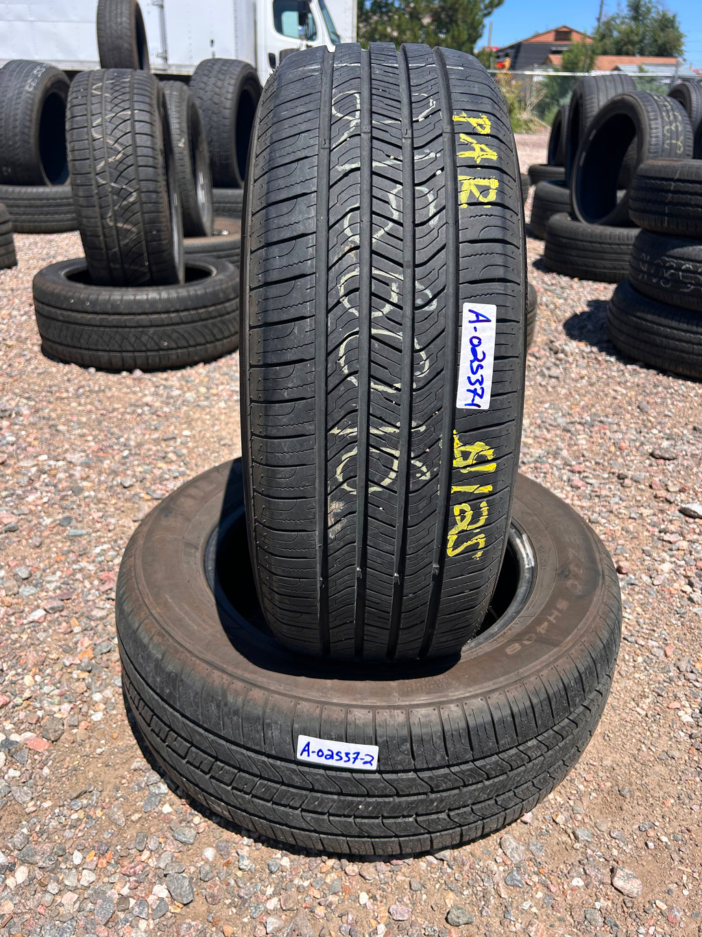 215/60R16 Pair (2 Used Tires) Sailun Atrezzo SH408