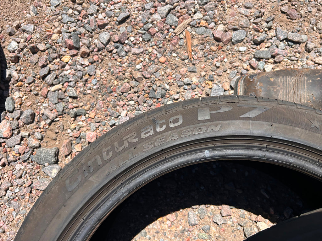 225/45R18 Pair (2 Used Tires) Pirelli Cinturato P7
