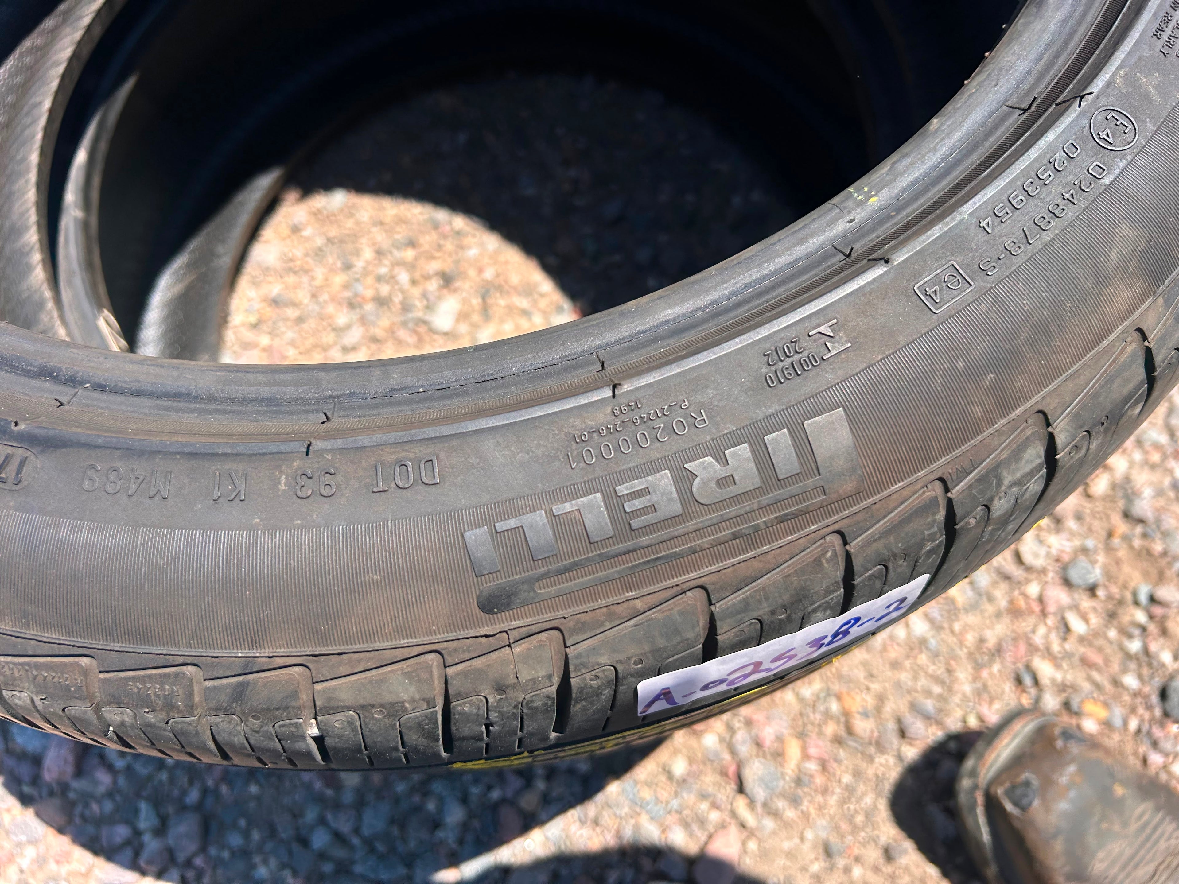 225/45R18 Pair (2 Used Tires) Pirelli Cinturato P7