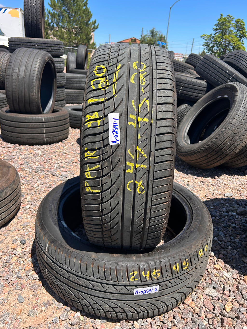 245/45R20 Pair (2 Used Tires) Fullway HP108