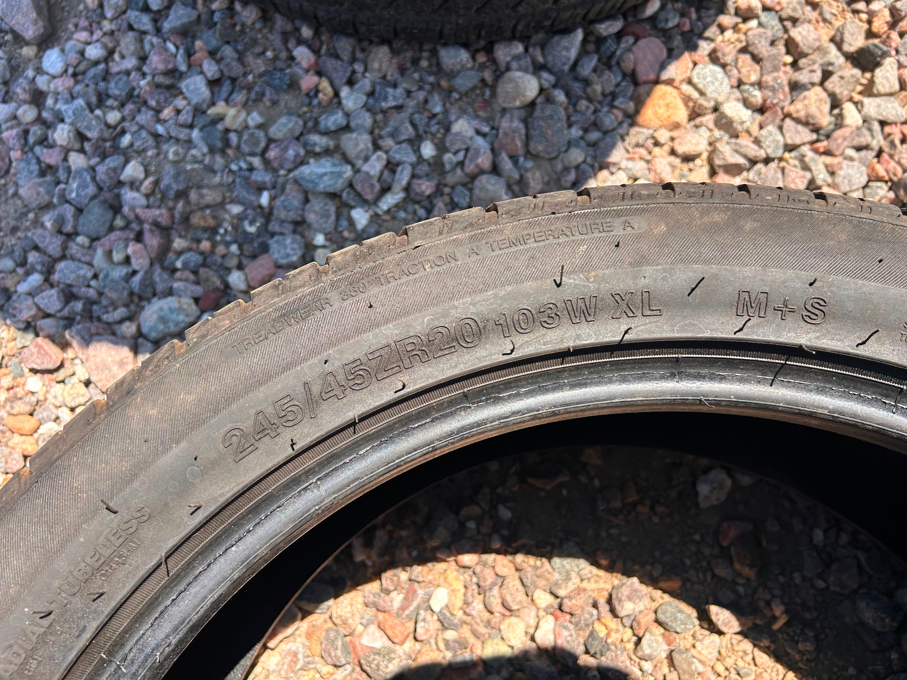 245/45R20 Pair (2 Used Tires) Fullway HP108