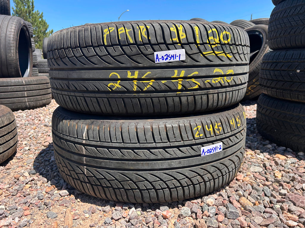 245/45R20 Pair (2 Used Tires) Fullway HP108