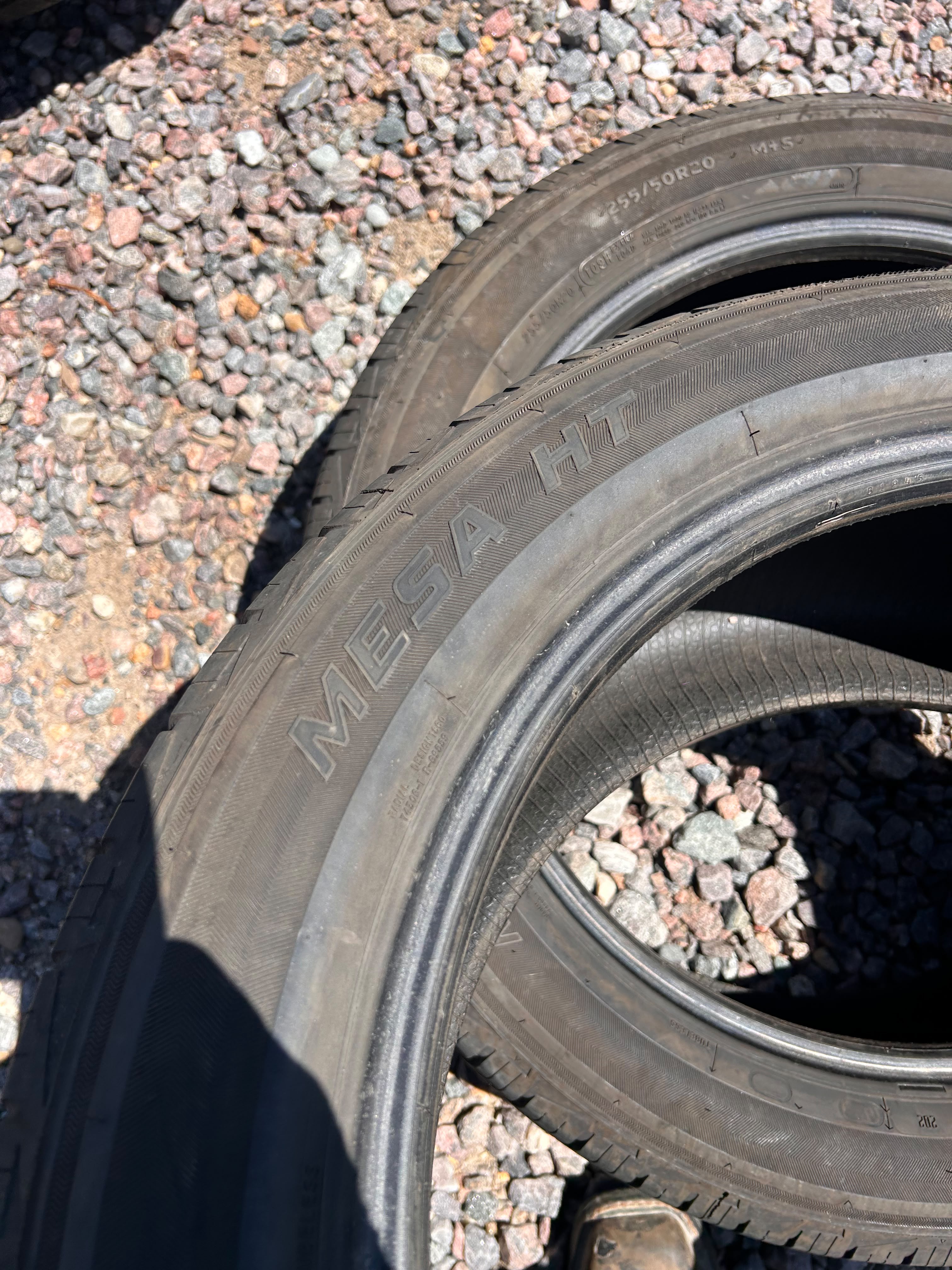 255/50R20 Pair (2 Used Tires) Mesa HT