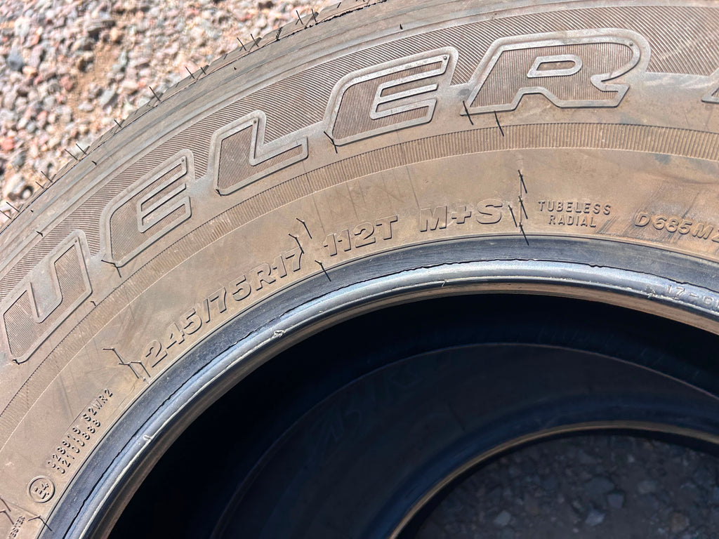 245/75R17 Pair (2 Used Tires) Bridgestone Dueler HT