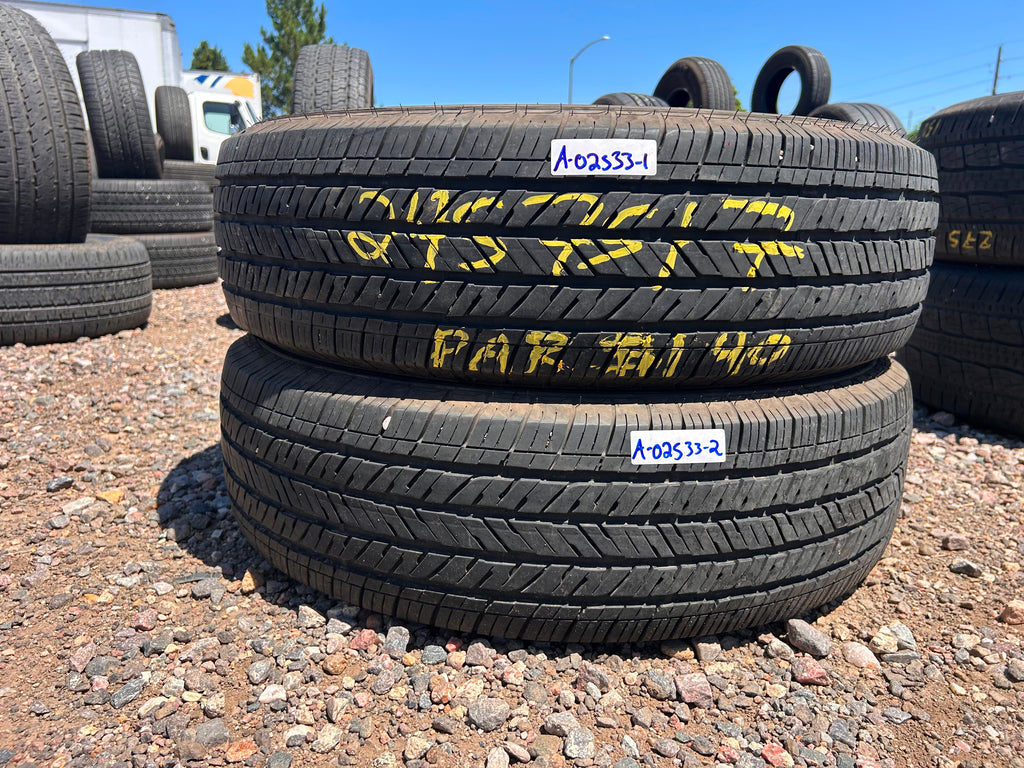 245/75R17 Pair (2 Used Tires) Bridgestone Dueler HT
