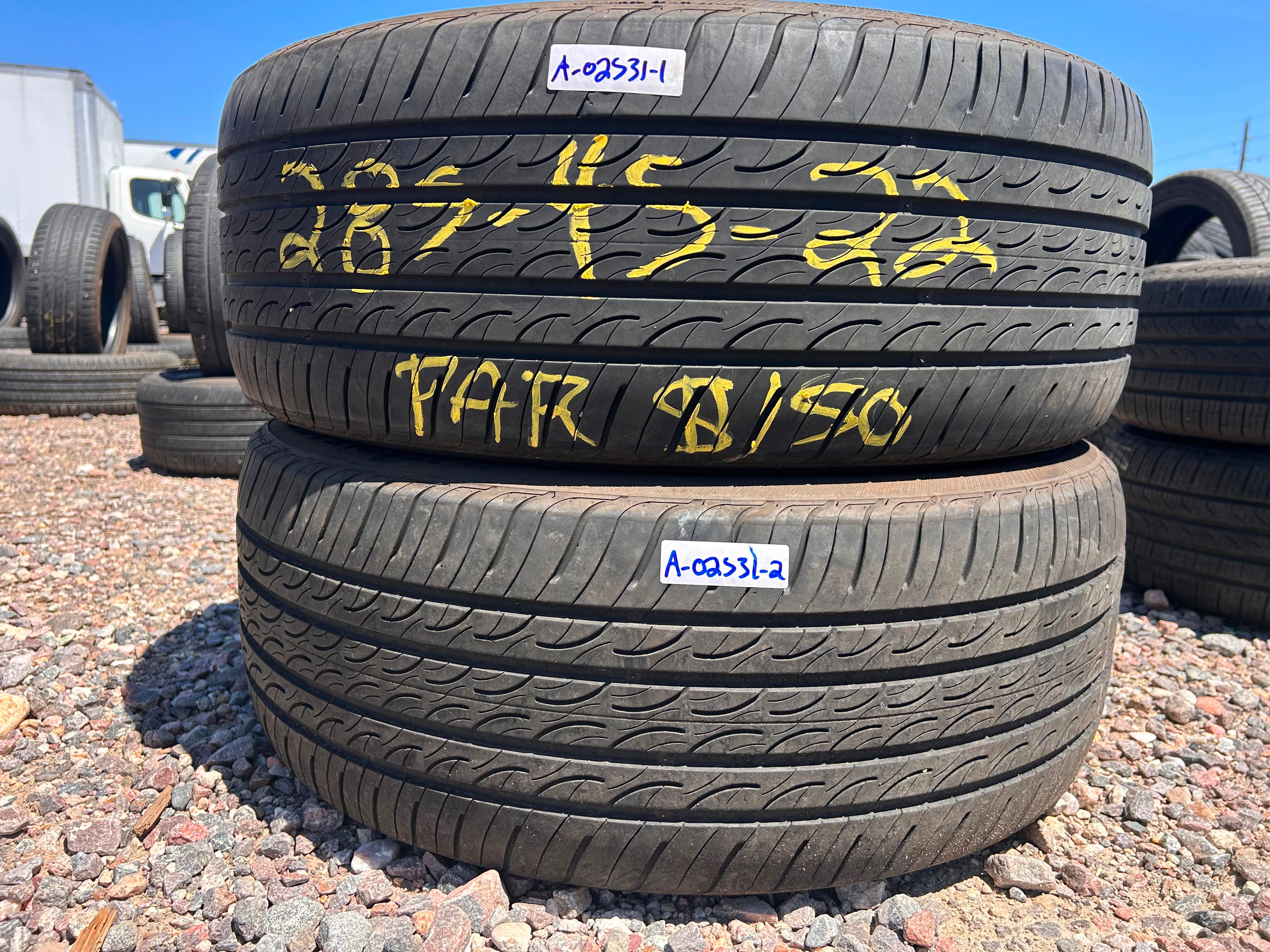 285/45R22 Pair (2 Used Tires) Vanatage Sport UHP X