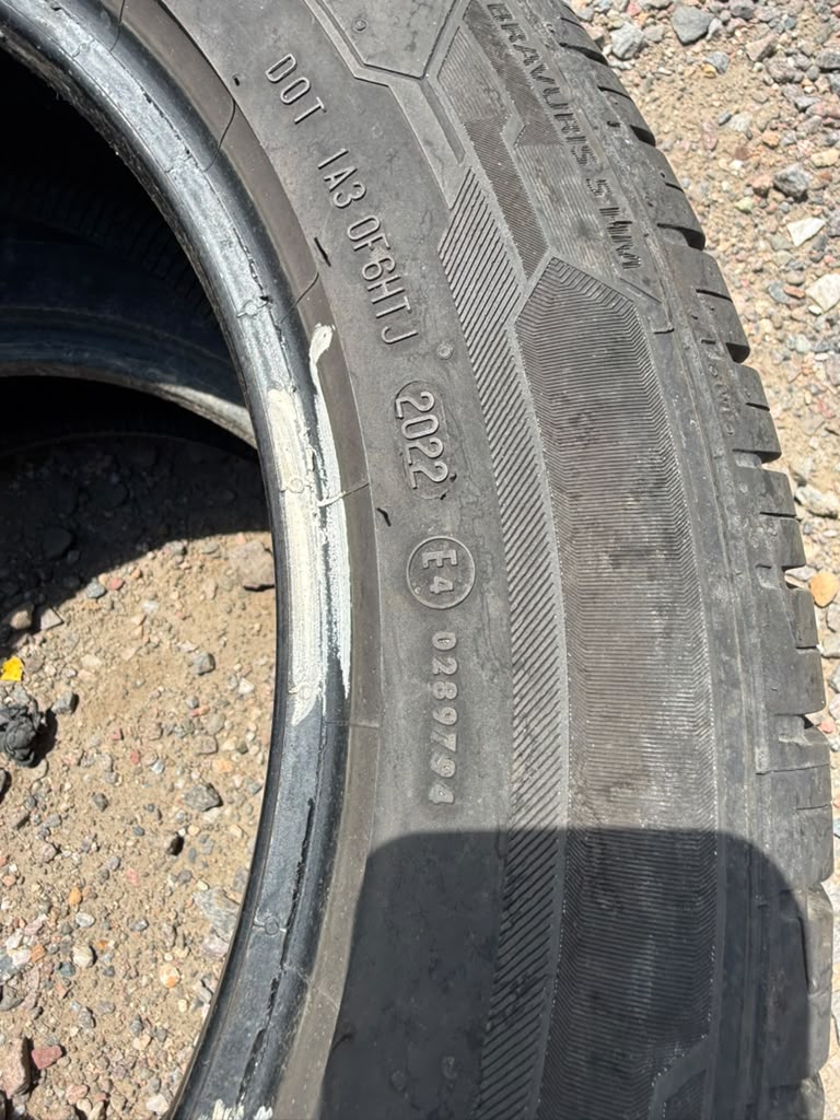 225/55R17 Pair (2 Used Tires) Barum Bravius 4
