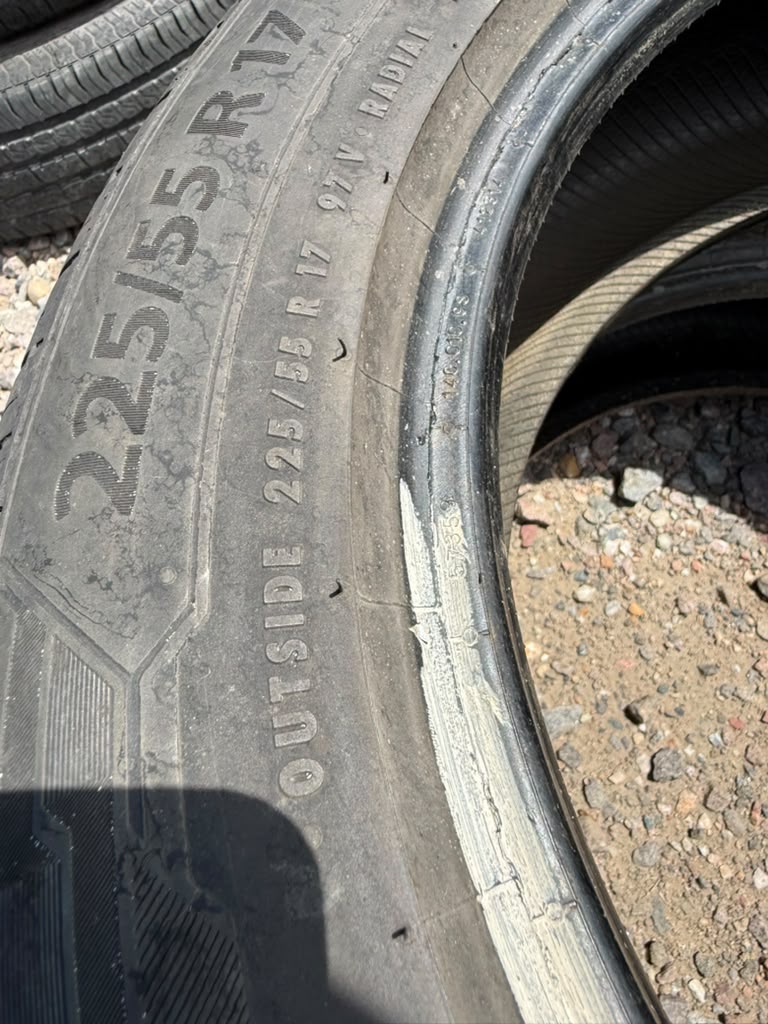 225/55R17 Pair (2 Used Tires) Barum Bravius 4