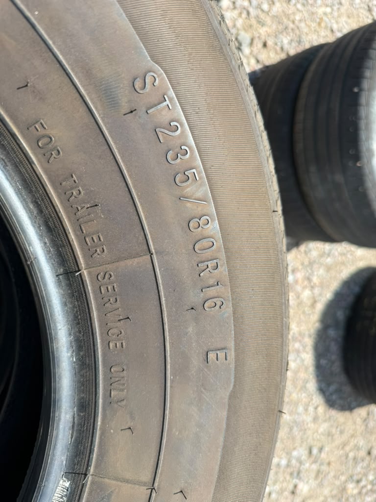 ST235/80R16 Set (4 Used Tires) Trailer King RST