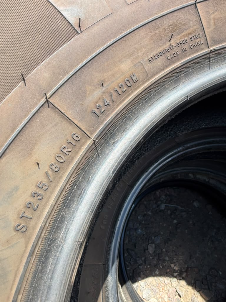 ST235/80R16 Set (4 Used Tires) Trailer King RST
