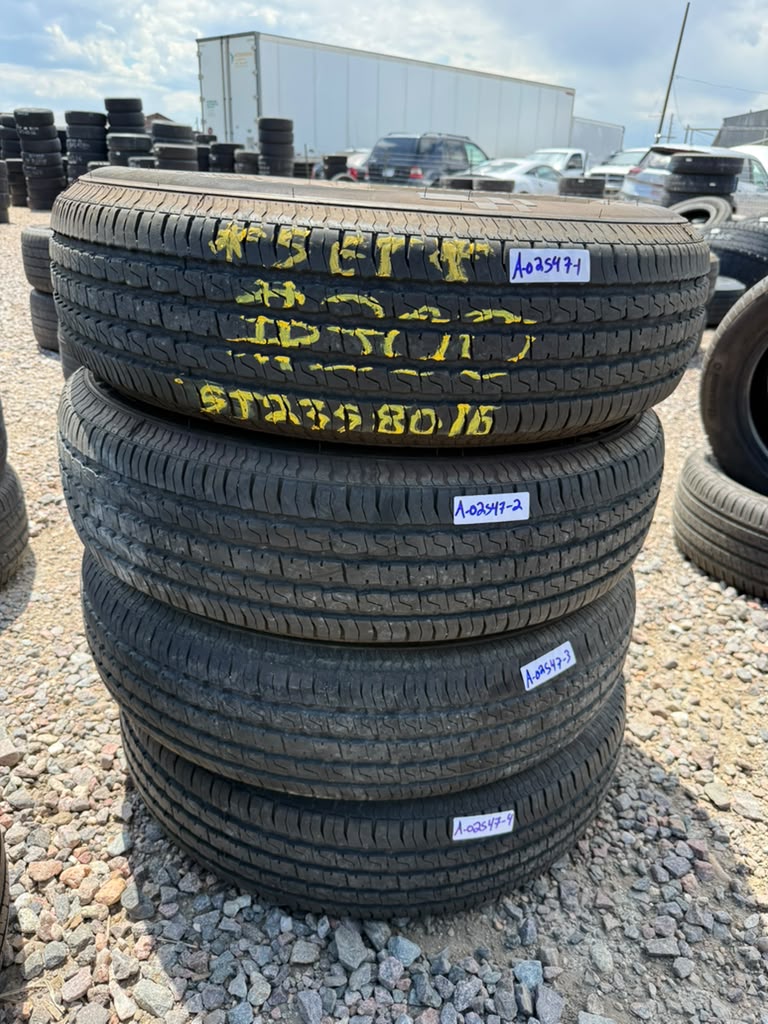 ST235/80R16 Set (4 Used Tires) Trailer King RST
