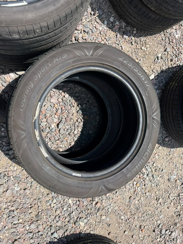 225/55R17 Pair (2 Used Tires) Achilles Touring Sport AS