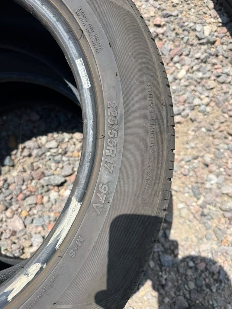 225/55R17 Pair (2 Used Tires) Achilles Touring Sport AS