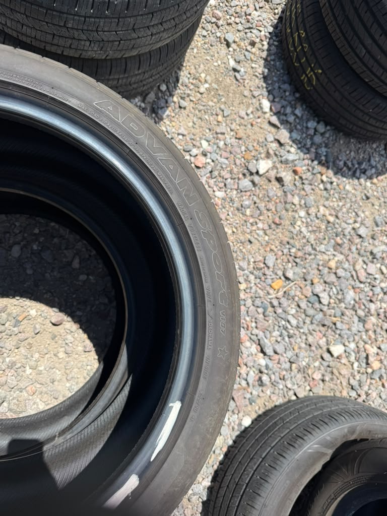 275/35R19 Pair (2 Used Tires) Yokohama Advan Sport