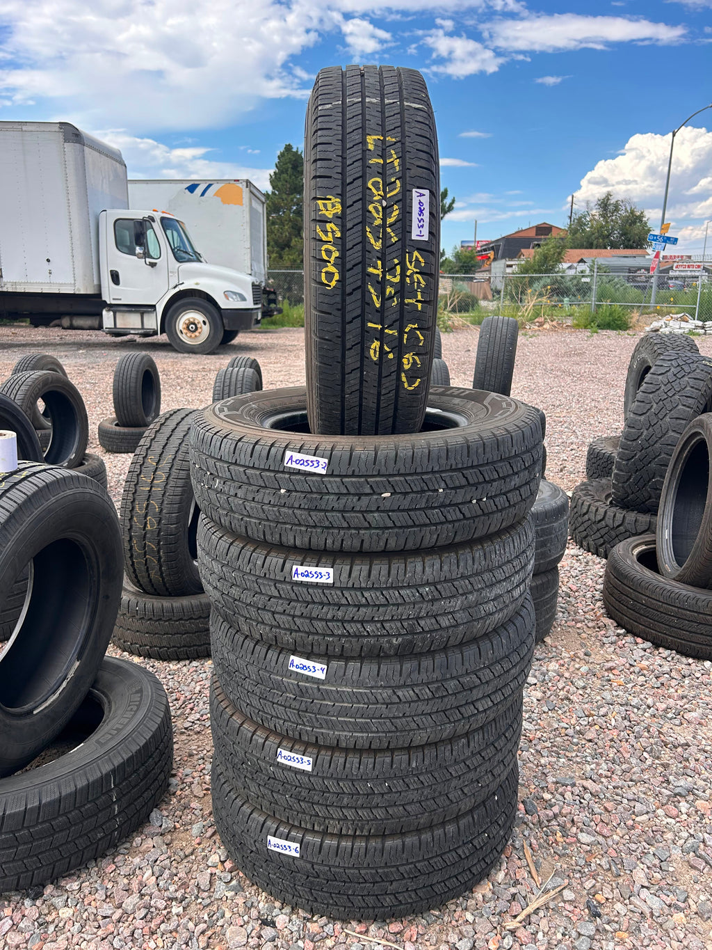 LT225/75R16 Set (6 Used Tires) Hankook Dynapro HT