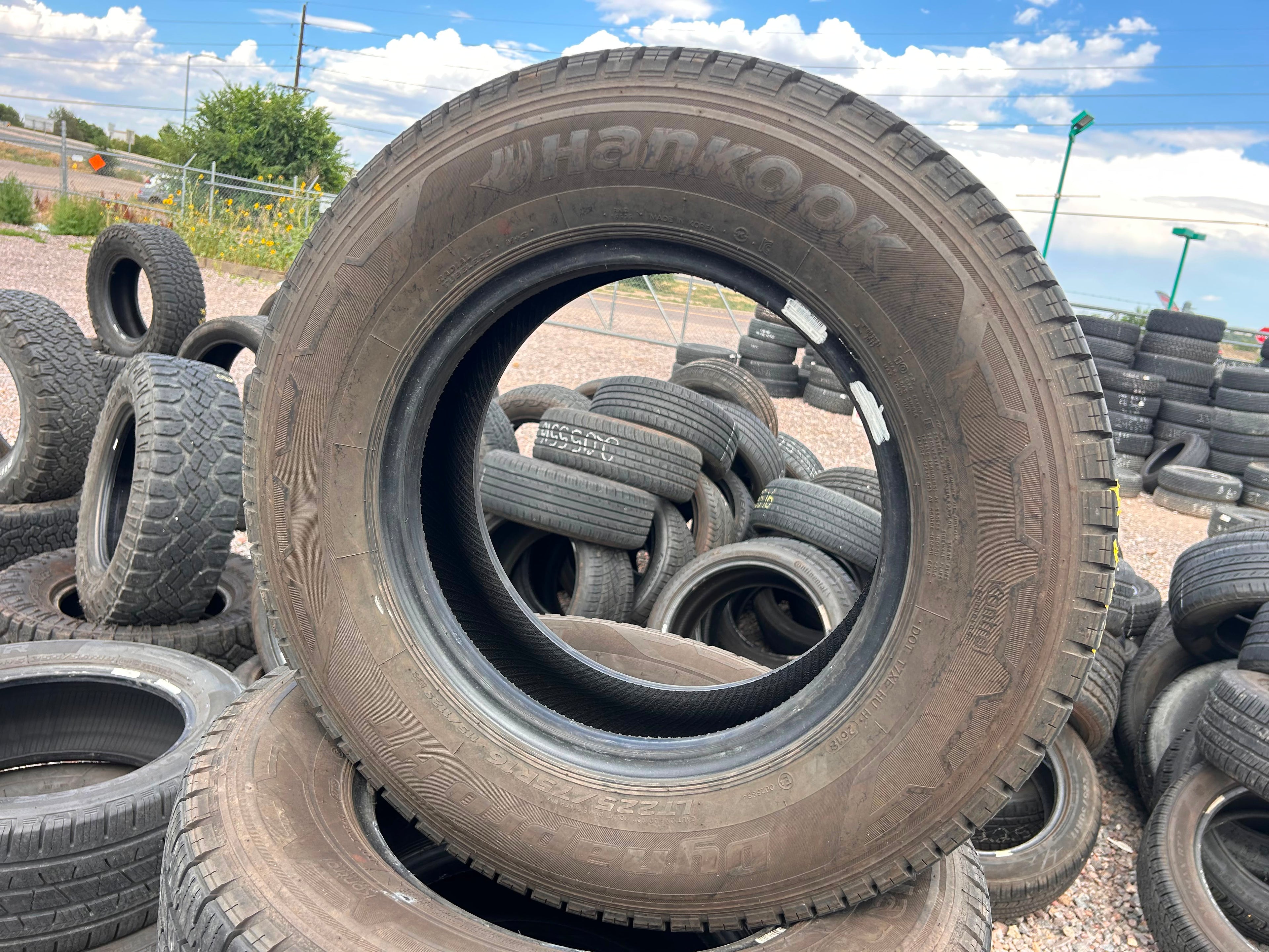 LT225/75R16 Set (6 Used Tires) Hankook Dynapro HT