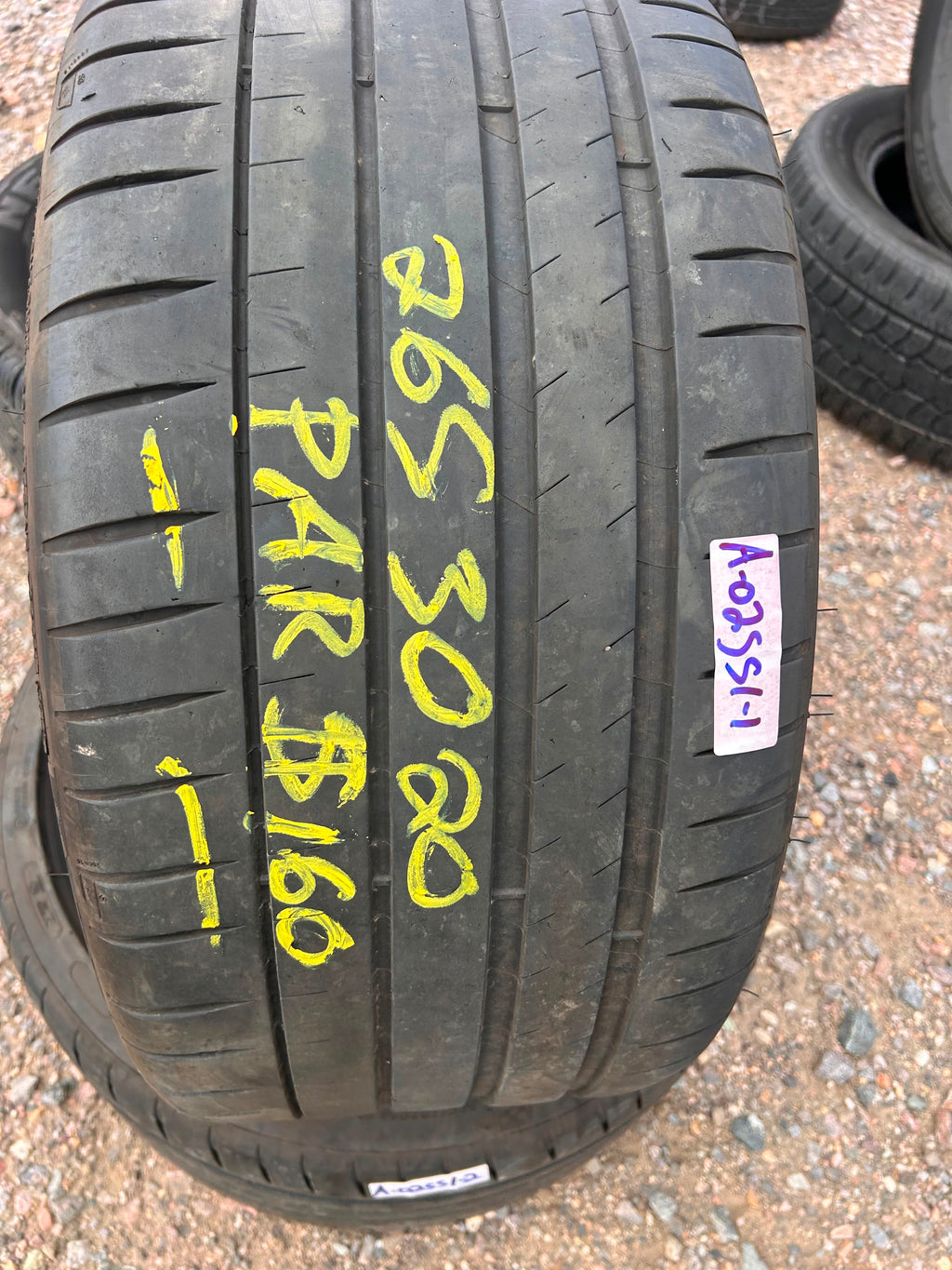 265/30R20 Pair (2 Used Tires) Michelin Pilot Sport 4S