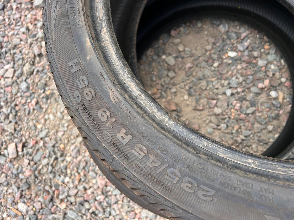235/45R19 Pair (2 Like New Tires) Continental Contiprocontact