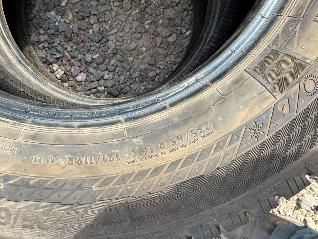 235/65R16C Pair (2 Used Tires) Continental Van Contact AS