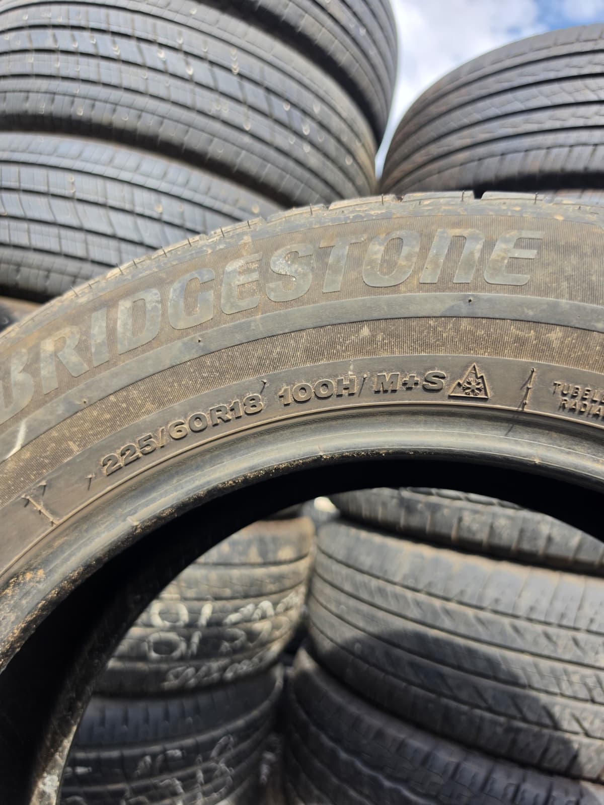 225/60R18 Pair (2 Used Tires) Bridgestone Weather Peak