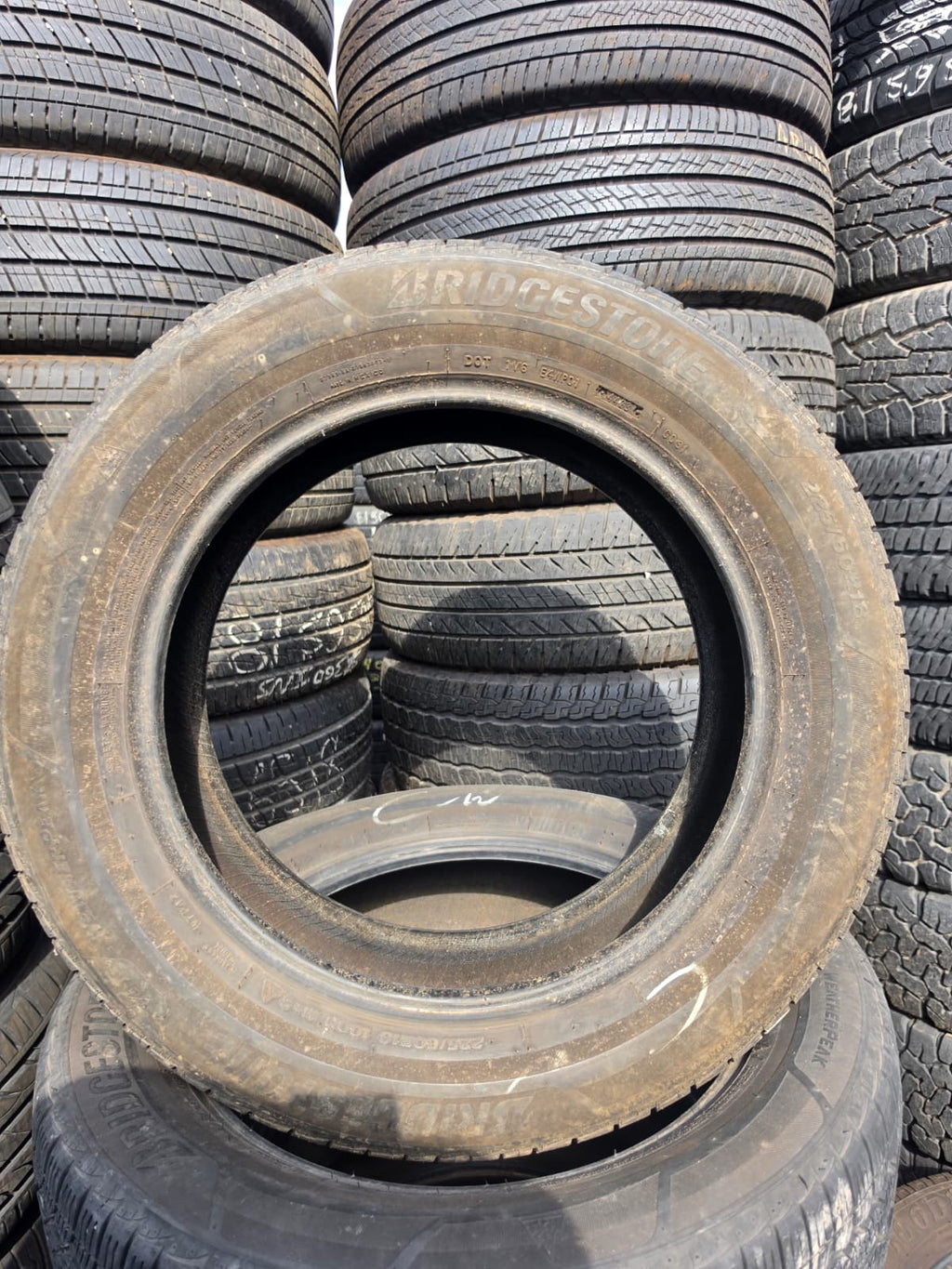 225/60R18 Pair (2 Used Tires) Bridgestone Weather Peak