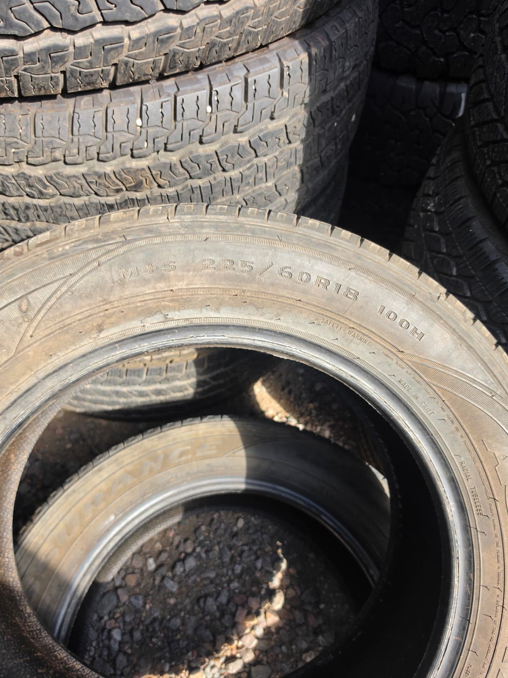225/60R18 Pair (2 Used Tires) Goodyear Assurance