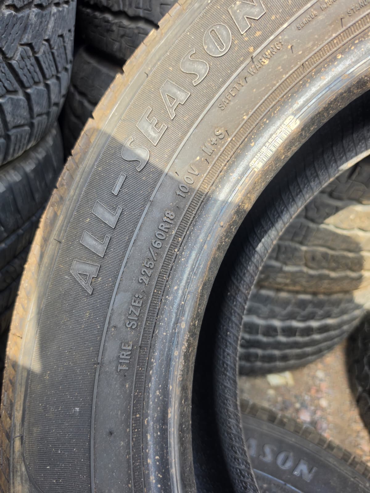 225/60R18 Pair (2 Used Tires) Goodyear Reliant