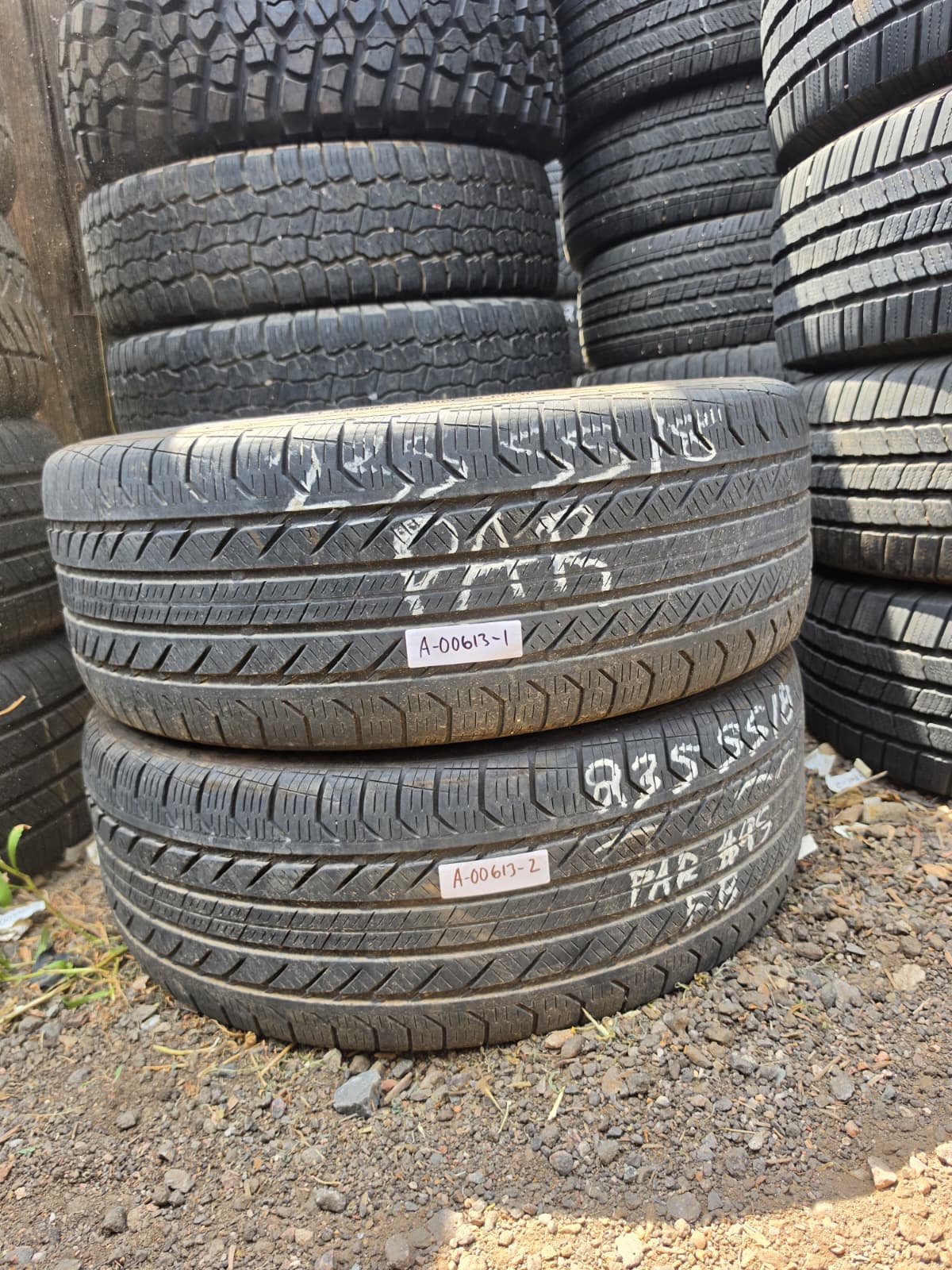 235/55R18 Pair (2 Used Tires) Continental ProContact