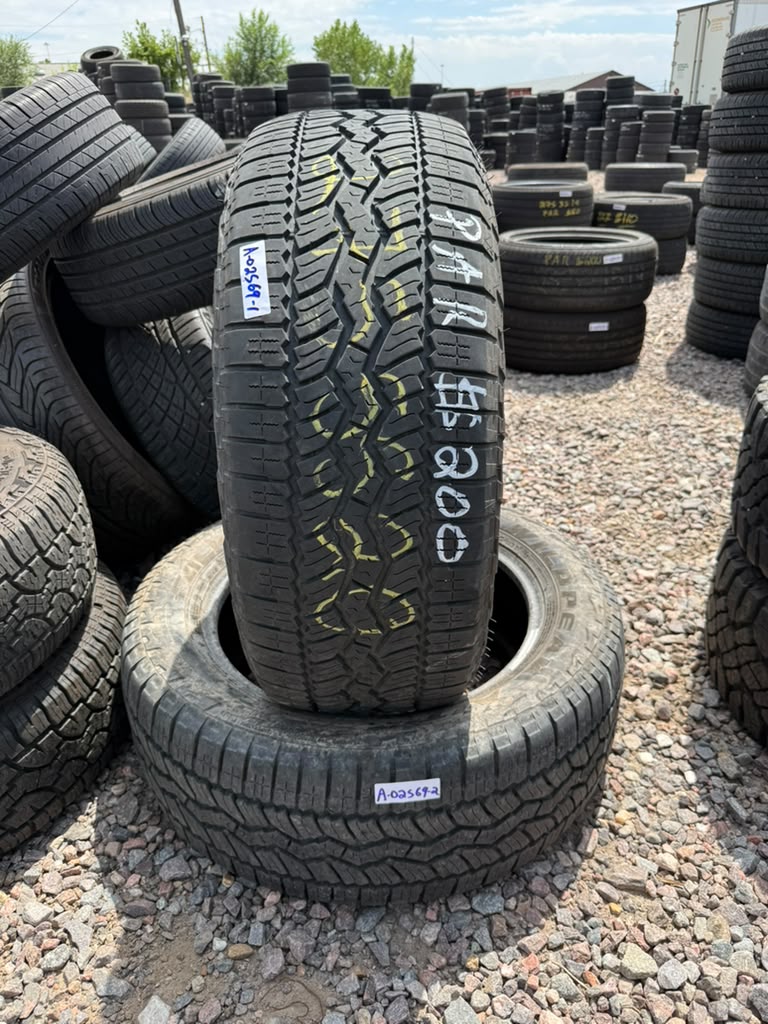 275/55R20 Pair (2 Used Tires) Falken Wildpeak AT