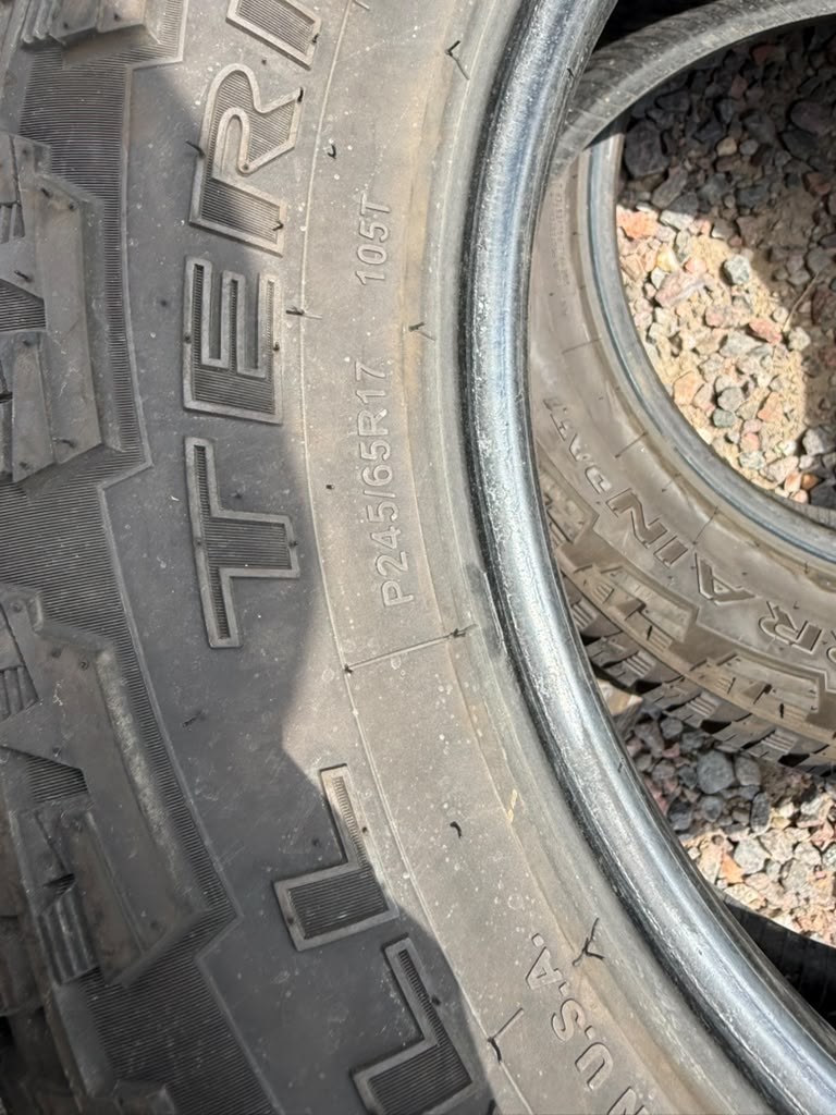245/65R17 Pair (2 Used Tires) Dextero All Terrain