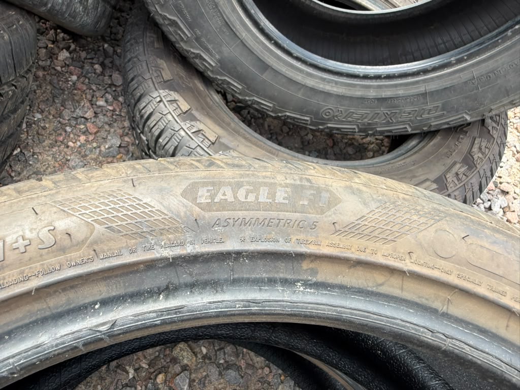 255/40R20 Pair (2 Used Tires) Goodyear Eagle F1