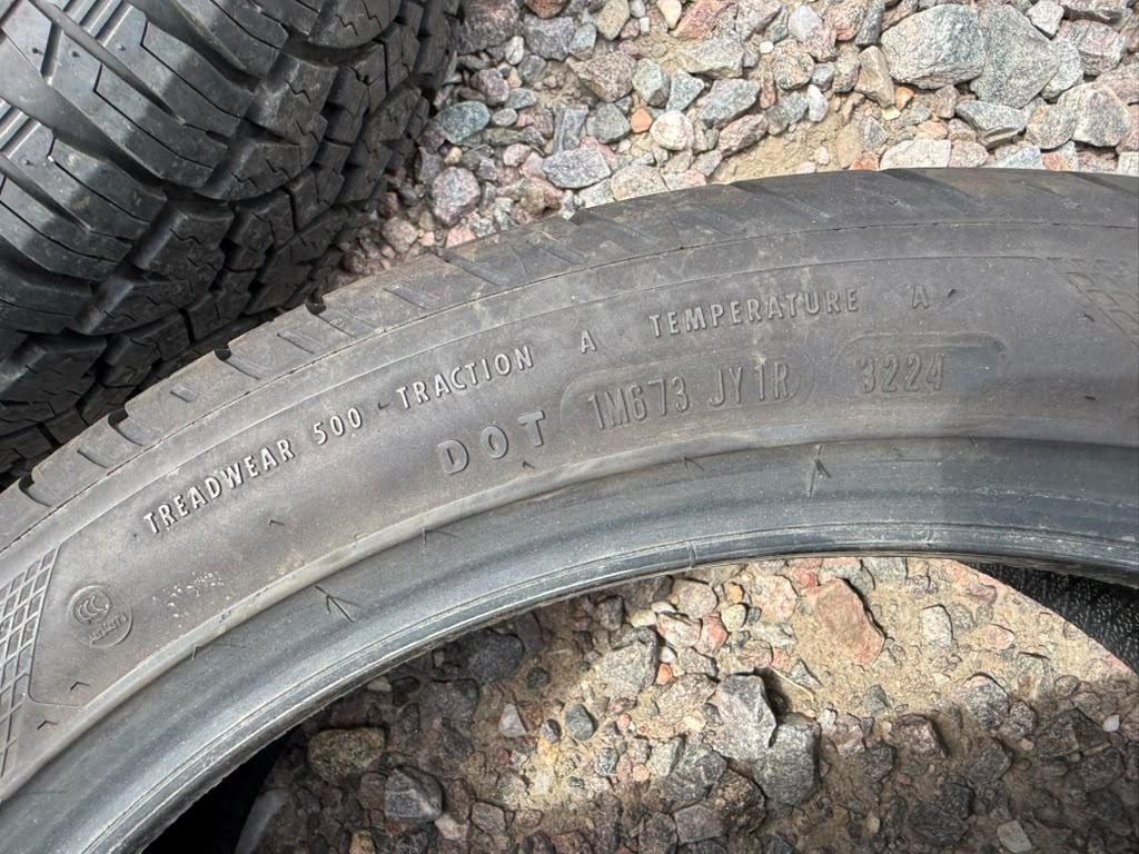255/40R20 Pair (2 Used Tires) Goodyear Eagle F1