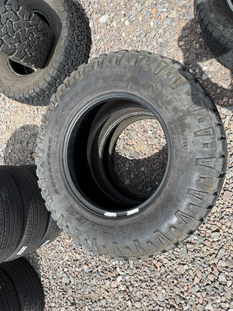 LT275/70R18 Pair (2 Used Tires) Goodyear Wrangler DuraTrac