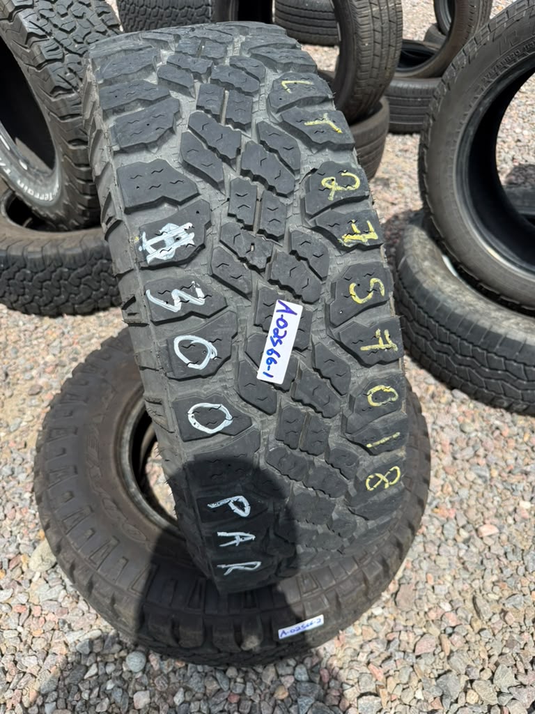 LT275/70R18 Pair (2 Used Tires) Goodyear Wrangler DuraTrac