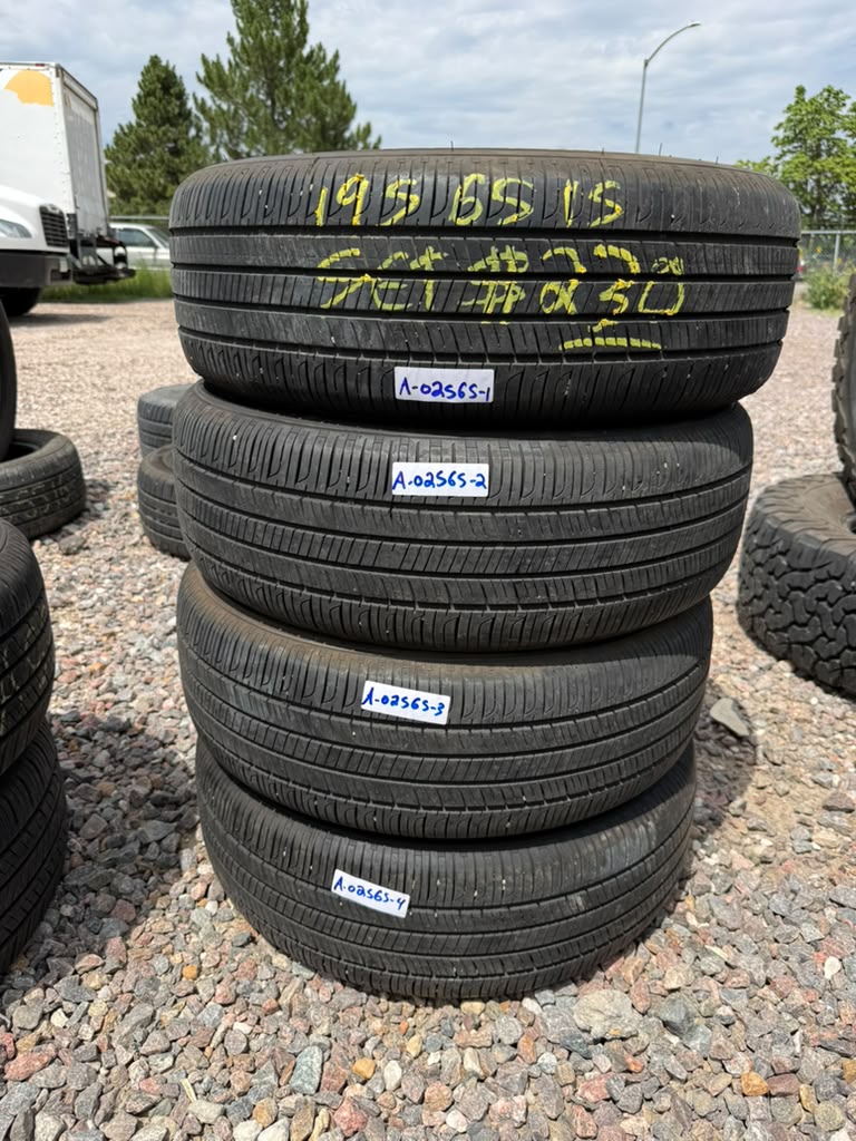 195/65R15 Set (4 Used Tires) Hankook Kinergy GT