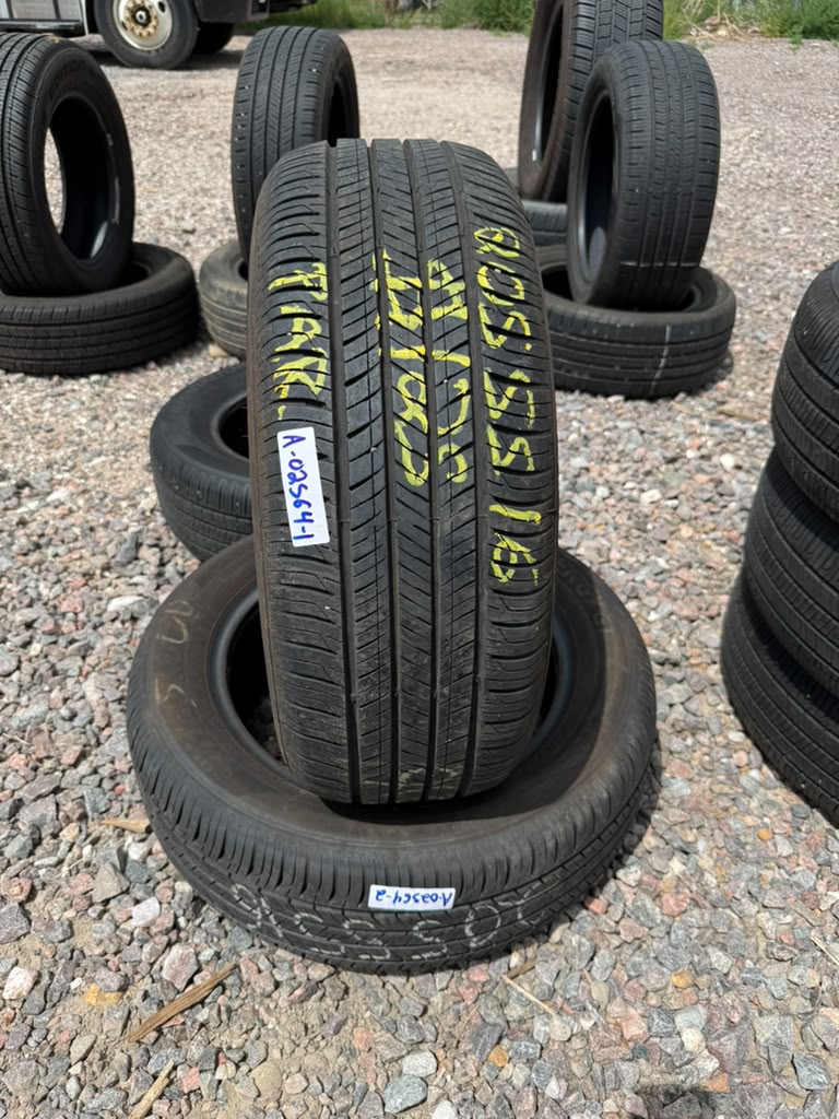 205/55R16 Pair (2 Used Tires) Hankook Kinergy GT