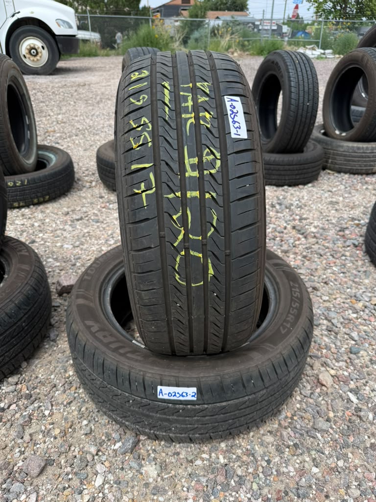 215/55R17 Pair (2 Used Tires) Sentury Touring