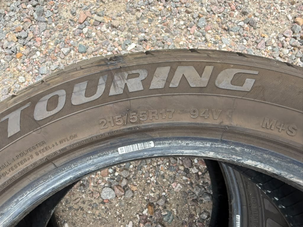 215/55R17 Pair (2 Used Tires) Sentury Touring
