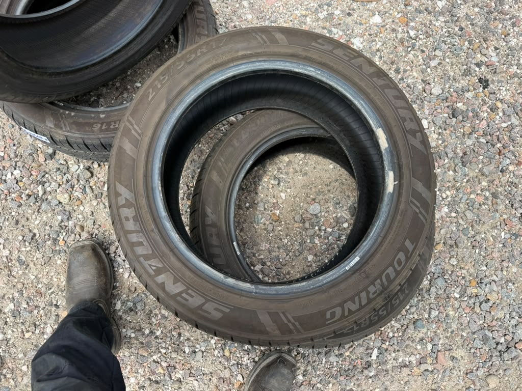 215/55R17 Pair (2 Used Tires) Sentury Touring