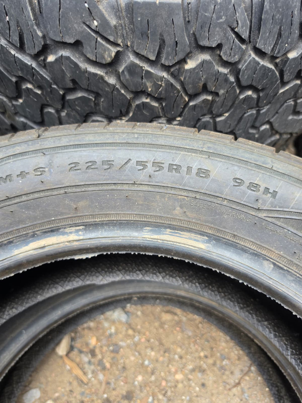 225/55R18 Pair (2 Used Tires) Goodyear Assurance